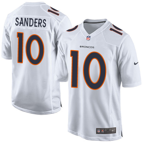 Men's Game Emmanuel Sanders Nike Jersey White - #10 Event NFL Denver Broncos